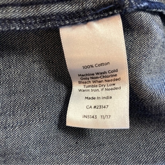 Talbots Women's Denim Dress 3/4 Length Sleeves Size 2P - Picture 8 of 11